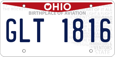 OH license plate GLT1816