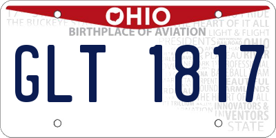 OH license plate GLT1817