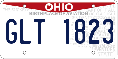 OH license plate GLT1823