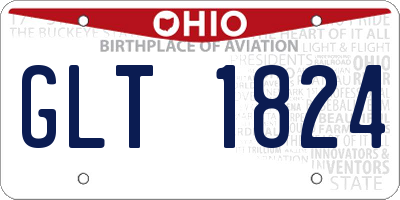 OH license plate GLT1824
