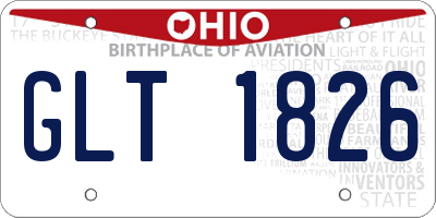 OH license plate GLT1826