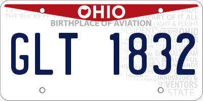 OH license plate GLT1832