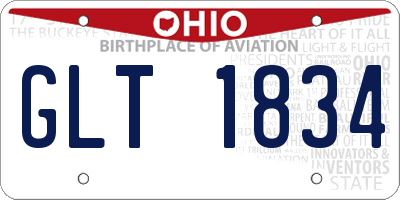 OH license plate GLT1834