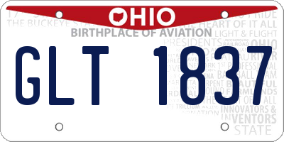 OH license plate GLT1837