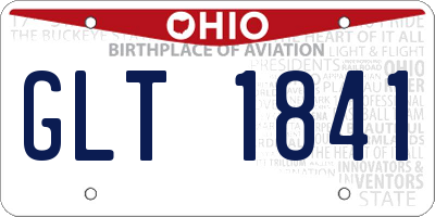 OH license plate GLT1841