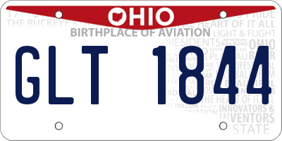 OH license plate GLT1844