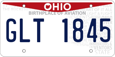 OH license plate GLT1845