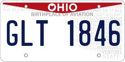 OH license plate GLT1846