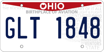 OH license plate GLT1848