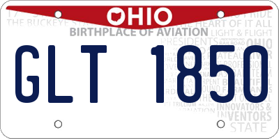 OH license plate GLT1850