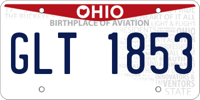 OH license plate GLT1853