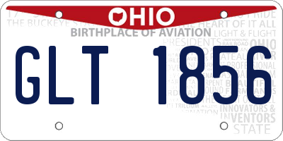 OH license plate GLT1856
