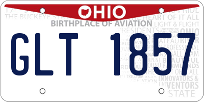 OH license plate GLT1857