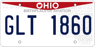 OH license plate GLT1860