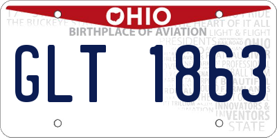 OH license plate GLT1863