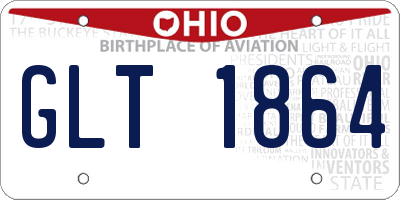 OH license plate GLT1864