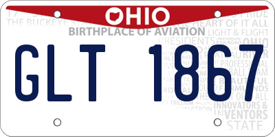 OH license plate GLT1867