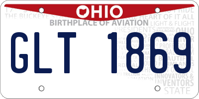 OH license plate GLT1869