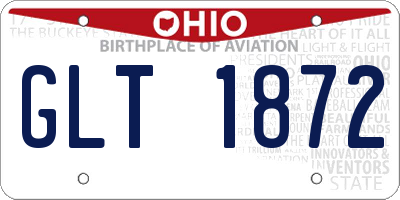 OH license plate GLT1872
