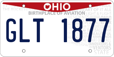 OH license plate GLT1877
