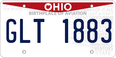 OH license plate GLT1883