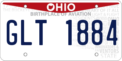 OH license plate GLT1884