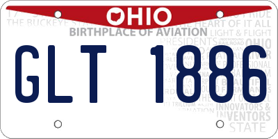 OH license plate GLT1886