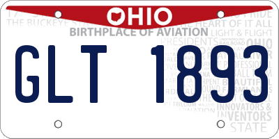 OH license plate GLT1893