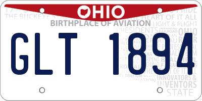 OH license plate GLT1894