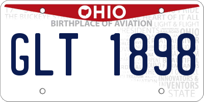 OH license plate GLT1898