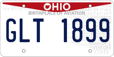 OH license plate GLT1899
