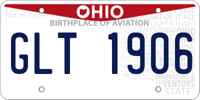 OH license plate GLT1906