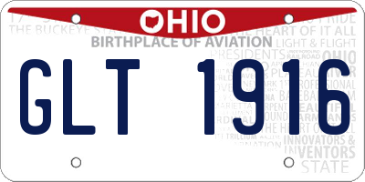 OH license plate GLT1916