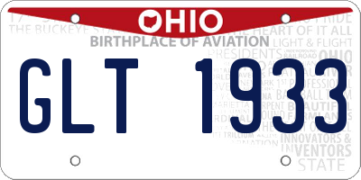 OH license plate GLT1933