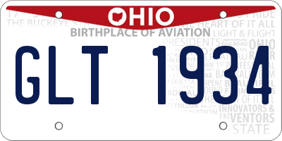 OH license plate GLT1934