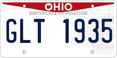 OH license plate GLT1935
