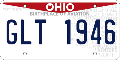OH license plate GLT1946