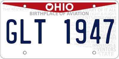OH license plate GLT1947
