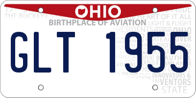 OH license plate GLT1955