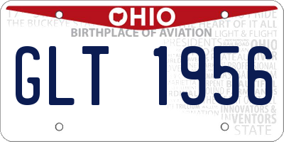 OH license plate GLT1956
