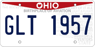OH license plate GLT1957
