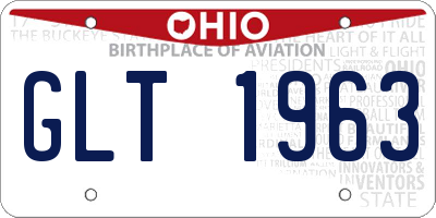 OH license plate GLT1963