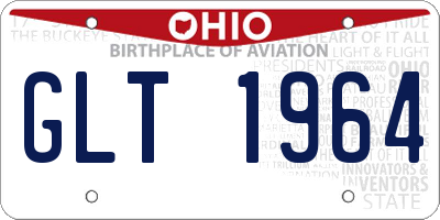 OH license plate GLT1964