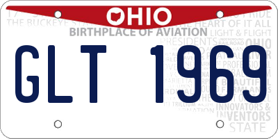 OH license plate GLT1969