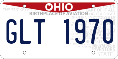 OH license plate GLT1970