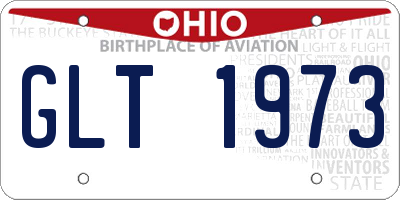 OH license plate GLT1973