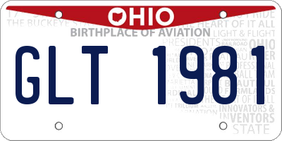 OH license plate GLT1981