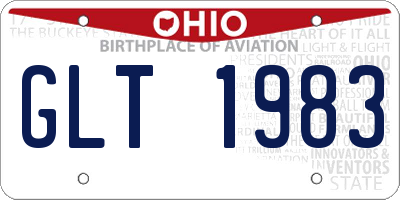 OH license plate GLT1983