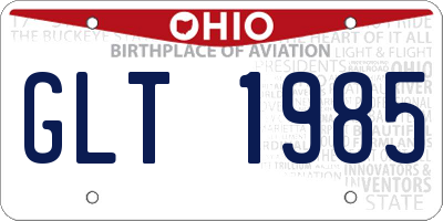 OH license plate GLT1985
