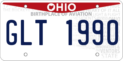 OH license plate GLT1990